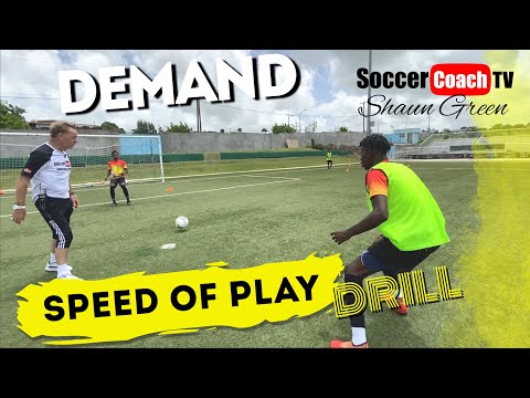 SoccerCoachTV - How Fast Can Your Team Play? Try this &quot;Speed of Play&quot; Drill to find out.