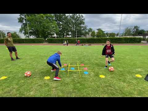 Fun Tic-Tac-Toe Soccer Warm Up Drill