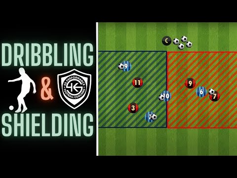 Dribbling &amp; Shielding Drill | U7, U8, U9, U10 | Football/Soccer