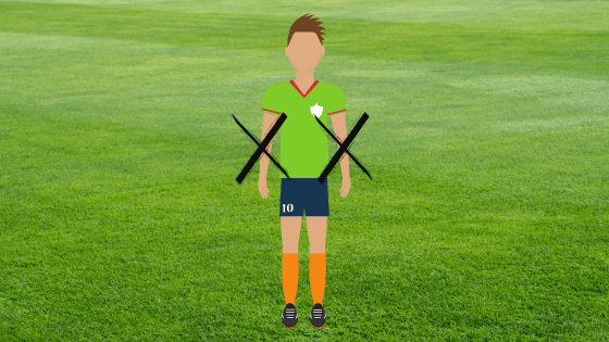 image showing player not using their arms
